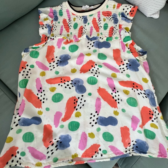 THML Tops - THML Artistic Pink and White Sleeveless Blouse